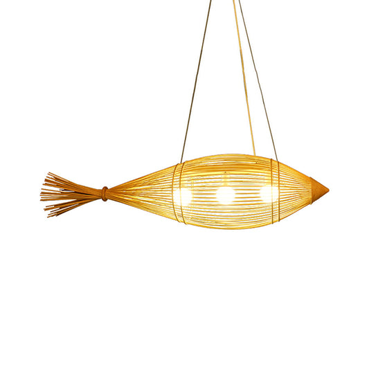 12"/16" Wide Weave Suspension Pendant Retro Bamboo 1 Bulb Wood Hanging Light Fixture Clearhalo 'Ceiling Lights' 'Chandeliers' 'Modern Chandeliers' 'Modern' Lighting' 337372