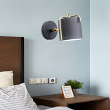 1 Head Bedroom Wall Lighting Contemporary Green/Grey Sconce Light Fixture with Tube Metal Shade Clearhalo 'Cast Iron' 'Glass' 'Industrial' 'Modern wall lights' 'Modern' 'Tiffany' 'Traditional wall lights' 'Wall Lamps & Sconces' 'Wall Lights' Lighting' 338463