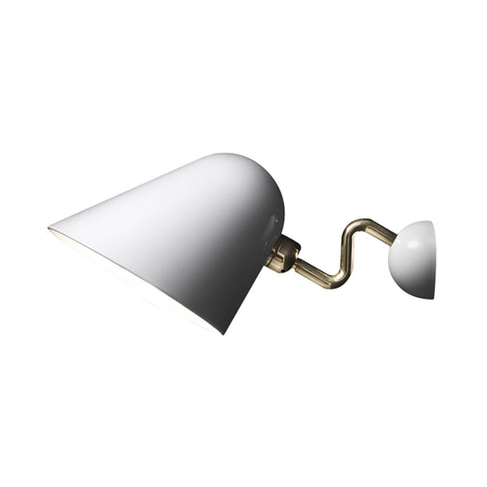 Wide Flare Metal Sconce Modernist 1 Head White Wall Mounted Lamp with Rotating Node Clearhalo 'Cast Iron' 'Glass' 'Industrial' 'Modern wall lights' 'Modern' 'Tiffany' 'Traditional wall lights' 'Wall Lamps & Sconces' 'Wall Lights' Lighting' 338498