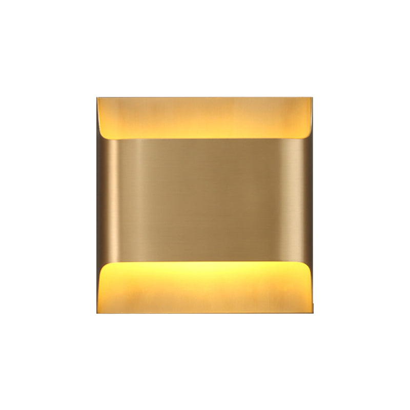 Metal Square Sconce Light Fixture Modern 1 Light LED Gold Wall Lighting Idea for Living Room Clearhalo 'Cast Iron' 'Glass' 'Industrial' 'Modern wall lights' 'Modern' 'Tiffany' 'Traditional wall lights' 'Wall Lamps & Sconces' 'Wall Lights' Lighting' 339045