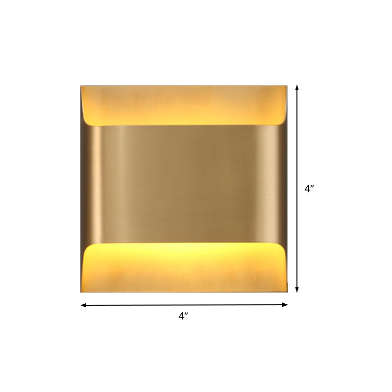 Metal Square Sconce Light Fixture Modern 1 Light LED Gold Wall Lighting Idea for Living Room Clearhalo 'Cast Iron' 'Glass' 'Industrial' 'Modern wall lights' 'Modern' 'Tiffany' 'Traditional wall lights' 'Wall Lamps & Sconces' 'Wall Lights' Lighting' 339046