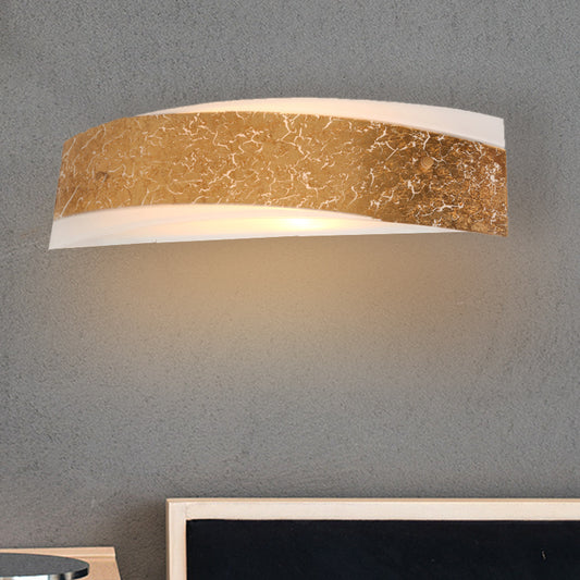 Gold Curved LED Wall Lamp Modernist 2 Lights Metal Wall Mount Lighting for Living Room Clearhalo 'Cast Iron' 'Glass' 'Industrial' 'Modern wall lights' 'Modern' 'Tiffany' 'Traditional wall lights' 'Wall Lamps & Sconces' 'Wall Lights' Lighting' 339146