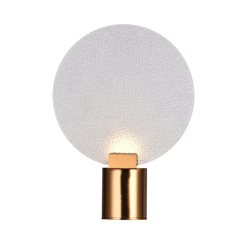 Modern 1 Light Wall Lighting Gold Round LED Wall Mounted Lamp with Bubble Glass Shade Clearhalo 'Cast Iron' 'Glass' 'Industrial' 'Modern wall lights' 'Modern' 'Tiffany' 'Traditional wall lights' 'Wall Lamps & Sconces' 'Wall Lights' Lighting' 339153