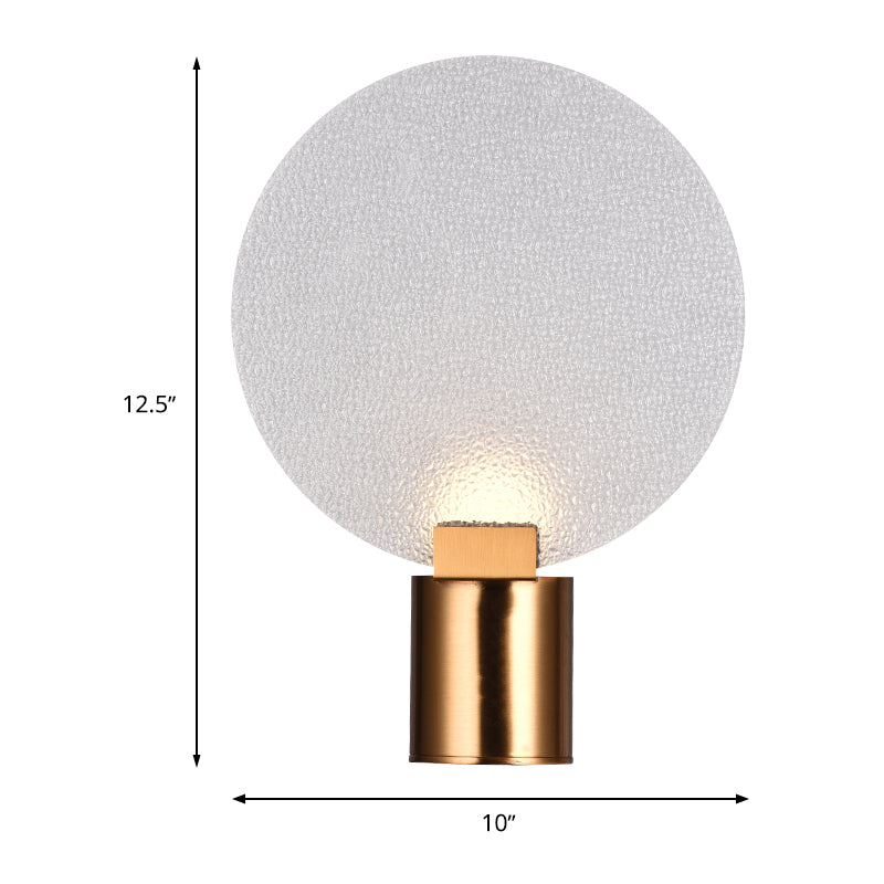 Modern 1 Light Wall Lighting Gold Round LED Wall Mounted Lamp with Bubble Glass Shade Clearhalo 'Cast Iron' 'Glass' 'Industrial' 'Modern wall lights' 'Modern' 'Tiffany' 'Traditional wall lights' 'Wall Lamps & Sconces' 'Wall Lights' Lighting' 339154