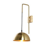 Modernist Dome Sconce Light Fixture Metal 1 Bulb Bedroom Wall Mount Lighting in Brass Clearhalo 'Cast Iron' 'Glass' 'Industrial' 'Modern wall lights' 'Modern' 'Tiffany' 'Traditional wall lights' 'Wall Lamps & Sconces' 'Wall Lights' Lighting' 339178