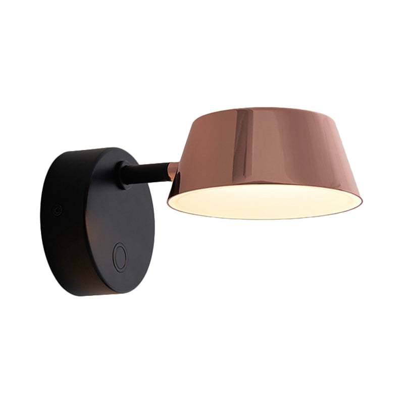 Modern Conical Metal Sconce Light LED Wall Lighting Fixture in Copper for Living Room Clearhalo 'Cast Iron' 'Glass' 'Industrial' 'Modern wall lights' 'Modern' 'Tiffany' 'Traditional wall lights' 'Wall Lamps & Sconces' 'Wall Lights' Lighting' 339233