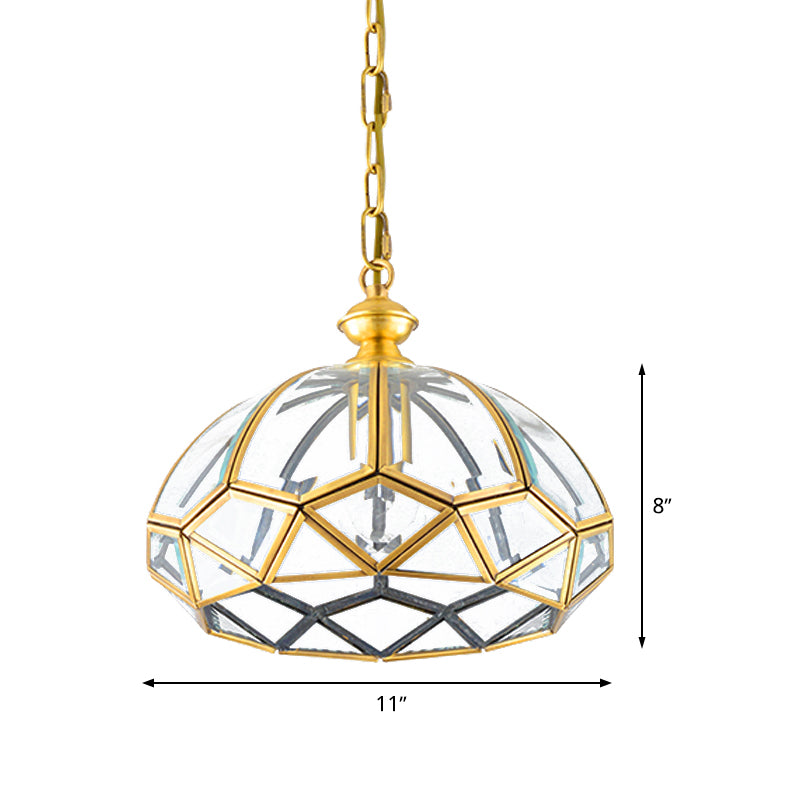 Gold Multifaceted Drop Lamp Modern 1 Light Clear Glass Ceiling Pendant for Dining Room Clearhalo 'Ceiling Lights' 'Chandeliers' 'Glass shade' 'Glass' 'Modern Pendants' 'Modern' 'Pendant Lights' 'Pendants' Lighting' 339356