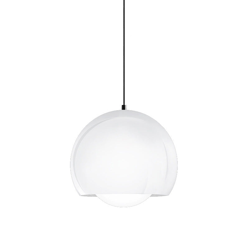 Sphere Pendant Light Minimalist Opal Glass 1 Light Restaurant Ceiling Suspension Lamp Clearhalo 'Ceiling Lights' 'Glass shade' 'Glass' 'Modern Pendants' 'Modern' 'Pendant Lights' 'Pendants' Lighting' 339385