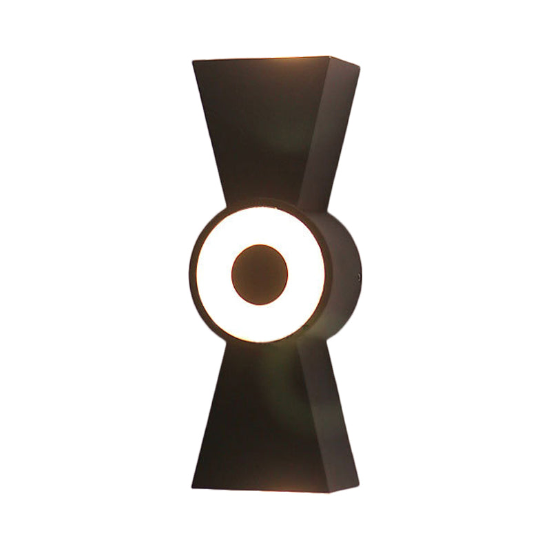 Metal Tapered Wall Sconce Lighting Minimalist LED Black Wall Light Fixture in Warm/White Light Clearhalo 'Cast Iron' 'Glass' 'Industrial' 'Modern wall lights' 'Modern' 'Tiffany' 'Traditional wall lights' 'Wall Lamps & Sconces' 'Wall Lights' Lighting' 339496