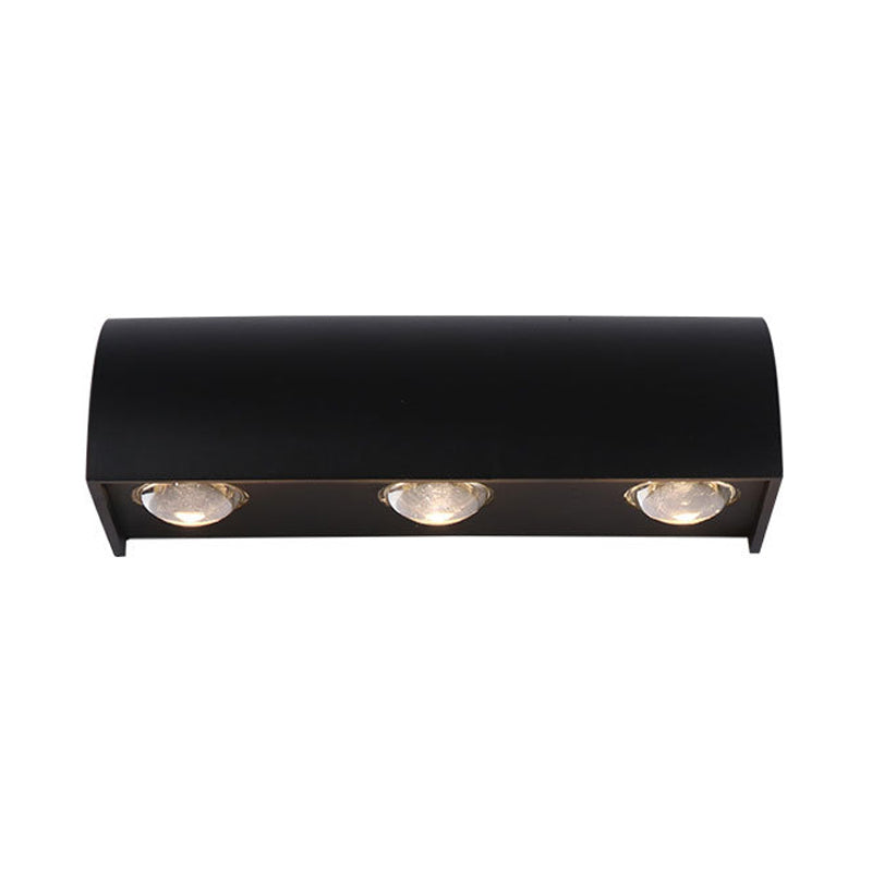 Black Curved Wall Lamp Minimalism LED Metal Wall Mount Lighting in Warm/White Light Clearhalo 'Cast Iron' 'Glass' 'Industrial' 'Modern wall lights' 'Modern' 'Tiffany' 'Traditional wall lights' 'Wall Lamps & Sconces' 'Wall Lights' Lighting' 339501