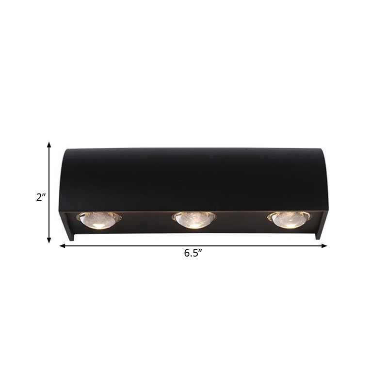 Black Curved Wall Lamp Minimalism LED Metal Wall Mount Lighting in Warm/White Light Clearhalo 'Cast Iron' 'Glass' 'Industrial' 'Modern wall lights' 'Modern' 'Tiffany' 'Traditional wall lights' 'Wall Lamps & Sconces' 'Wall Lights' Lighting' 339502