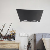 Black Geometric Wall Sconce Light Modern LED Metal Wall Mount Lamp in Warm/White Light Black Clearhalo 'Cast Iron' 'Glass' 'Industrial' 'Modern wall lights' 'Modern' 'Tiffany' 'Traditional wall lights' 'Wall Lamps & Sconces' 'Wall Lights' Lighting' 339518