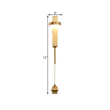 Round Metal Wall Sconce Light Modernism 1 Bulb Brass LED Wall Lighting in Warm/White Light Clearhalo 'Cast Iron' 'Glass' 'Industrial' 'Modern wall lights' 'Modern' 'Tiffany' 'Traditional wall lights' 'Wall Lamps & Sconces' 'Wall Lights' Lighting' 340324