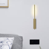 Metal Linear Wall Sconce Lighting Contemporary 1 Head Gold LED Wall Light Fixture for Bedroom Gold Clearhalo 'Cast Iron' 'Glass' 'Industrial' 'Modern wall lights' 'Modern' 'Tiffany' 'Traditional wall lights' 'Wall Lamps & Sconces' 'Wall Lights' Lighting' 340330