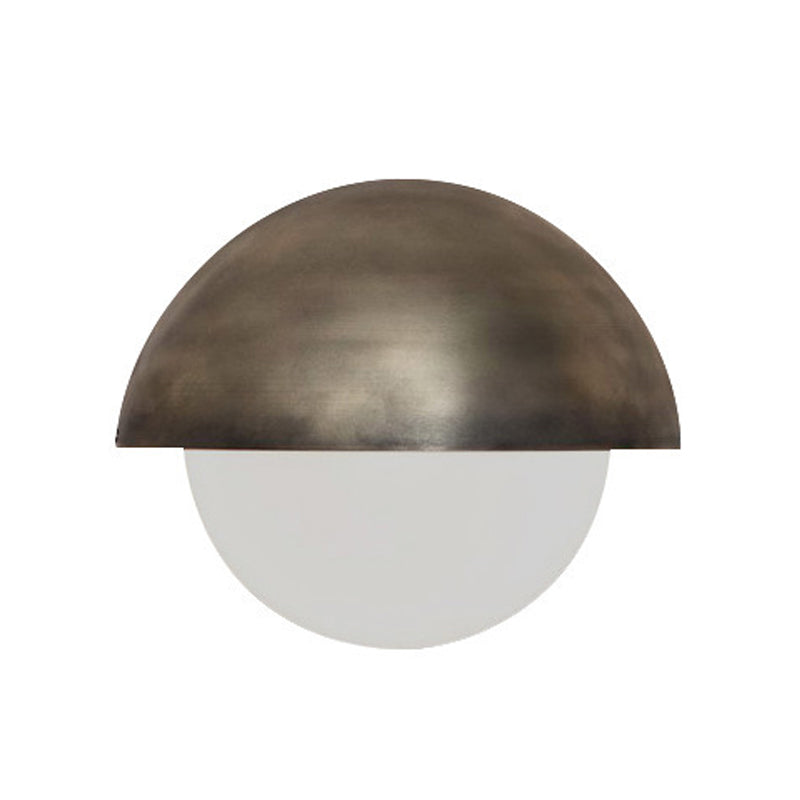 Semicircle Wall Sconce Lighting Contemporary Metal 1 Head Bronze LED Wall Light for Bedroom Clearhalo 'Cast Iron' 'Glass' 'Industrial' 'Modern wall lights' 'Modern' 'Tiffany' 'Traditional wall lights' 'Wall Lamps & Sconces' 'Wall Lights' Lighting' 340397