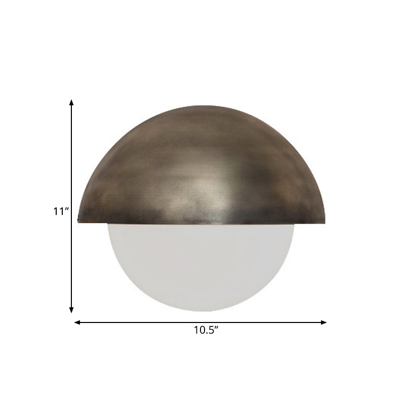 Semicircle Wall Sconce Lighting Contemporary Metal 1 Head Bronze LED Wall Light for Bedroom Clearhalo 'Cast Iron' 'Glass' 'Industrial' 'Modern wall lights' 'Modern' 'Tiffany' 'Traditional wall lights' 'Wall Lamps & Sconces' 'Wall Lights' Lighting' 340398