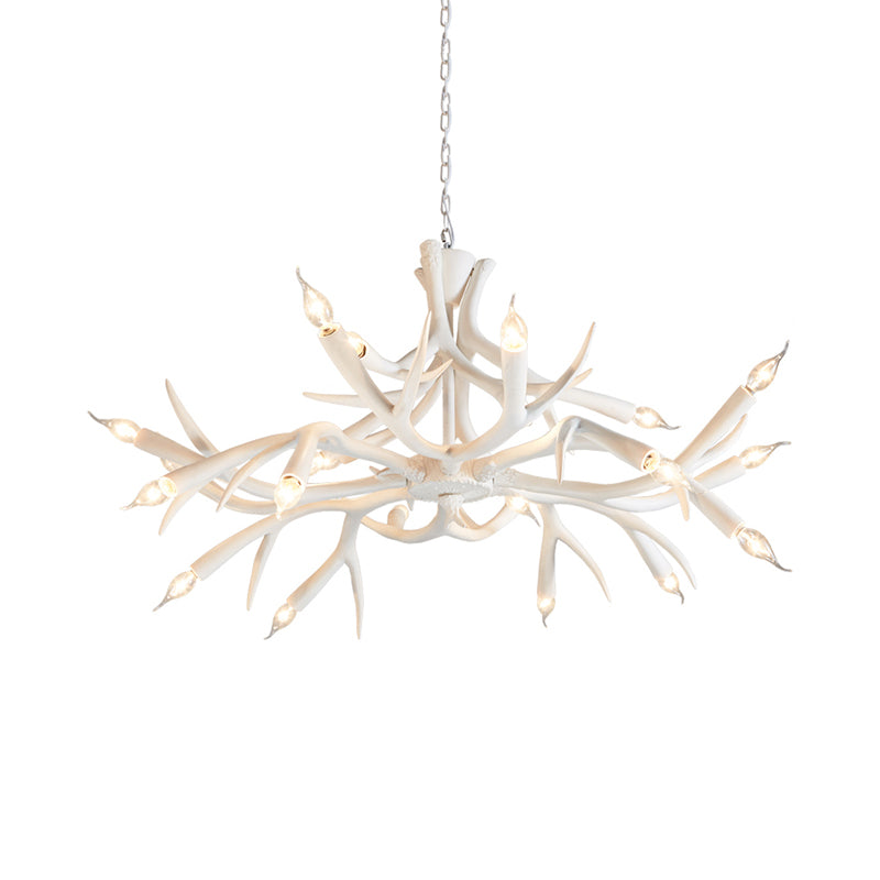 Resin Sputnik Chandelier Lamp Contemporary 22-Head Dining Room Pendant Ceiling Light in White Clearhalo 'Ceiling Lights' 'Chandeliers' Lighting' options 340616