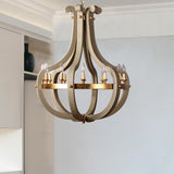 Wood Bend Chandelier Lamp Contemporary 6/12 Bulbs Gold Pendant Lighting Fixture with Adjustable Chain Clearhalo 'Ceiling Lights' 'Chandeliers' Lighting' options 341902