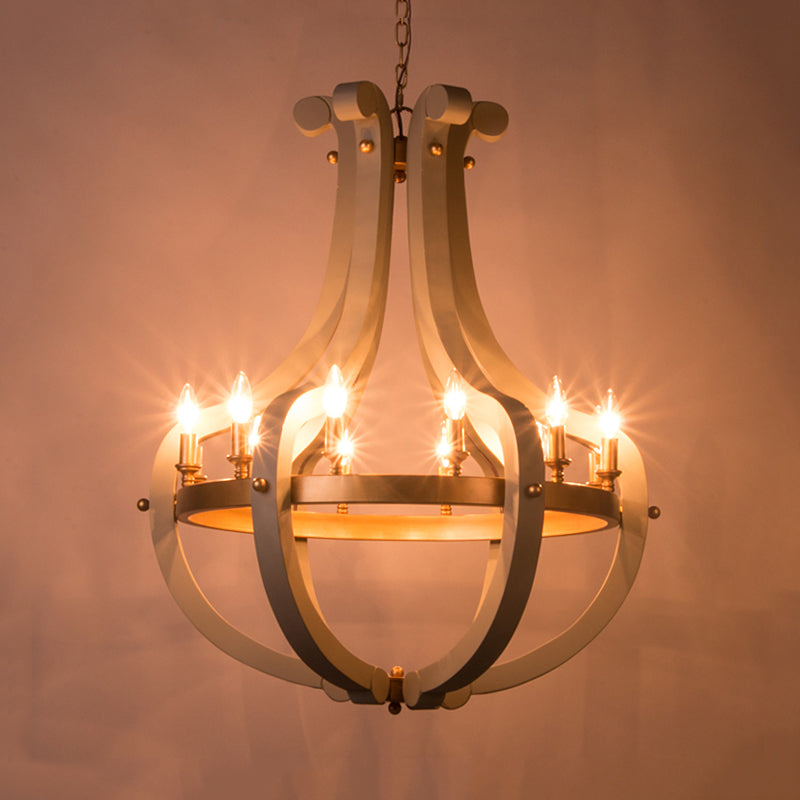 Wood Bend Chandelier Lamp Contemporary 6/12 Bulbs Gold Pendant Lighting Fixture with Adjustable Chain Clearhalo 'Ceiling Lights' 'Chandeliers' Lighting' options 341903