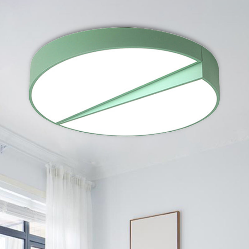 Half-Round LED Flush Ceiling Light Macaron Loft Acrylic Ceiling Fixture for Dining Room Green Clearhalo 'Ceiling Lights' 'Close To Ceiling Lights' 'Close to ceiling' 'Flush mount' Lighting' 345457