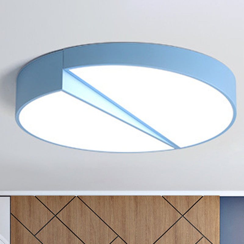 Half-Round LED Flush Ceiling Light Macaron Loft Acrylic Ceiling Fixture for Dining Room Blue Clearhalo 'Ceiling Lights' 'Close To Ceiling Lights' 'Close to ceiling' 'Flush mount' Lighting' 345461