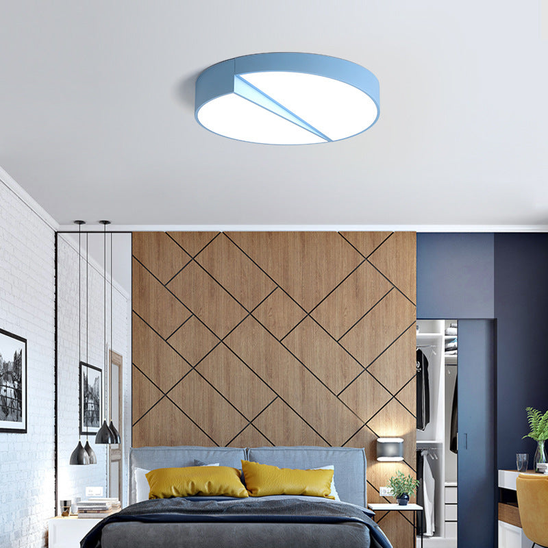 Half-Round LED Flush Ceiling Light Macaron Loft Acrylic Ceiling Fixture for Dining Room Clearhalo 'Ceiling Lights' 'Close To Ceiling Lights' 'Close to ceiling' 'Flush mount' Lighting' 345463