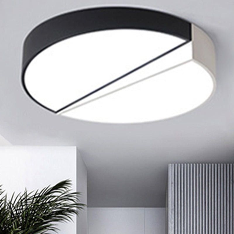 Half-Round LED Flush Ceiling Light Macaron Loft Acrylic Ceiling Fixture for Dining Room Clearhalo 'Ceiling Lights' 'Close To Ceiling Lights' 'Close to ceiling' 'Flush mount' Lighting' 345467