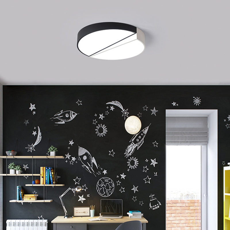 Half-Round LED Flush Ceiling Light Macaron Loft Acrylic Ceiling Fixture for Dining Room Clearhalo 'Ceiling Lights' 'Close To Ceiling Lights' 'Close to ceiling' 'Flush mount' Lighting' 345468