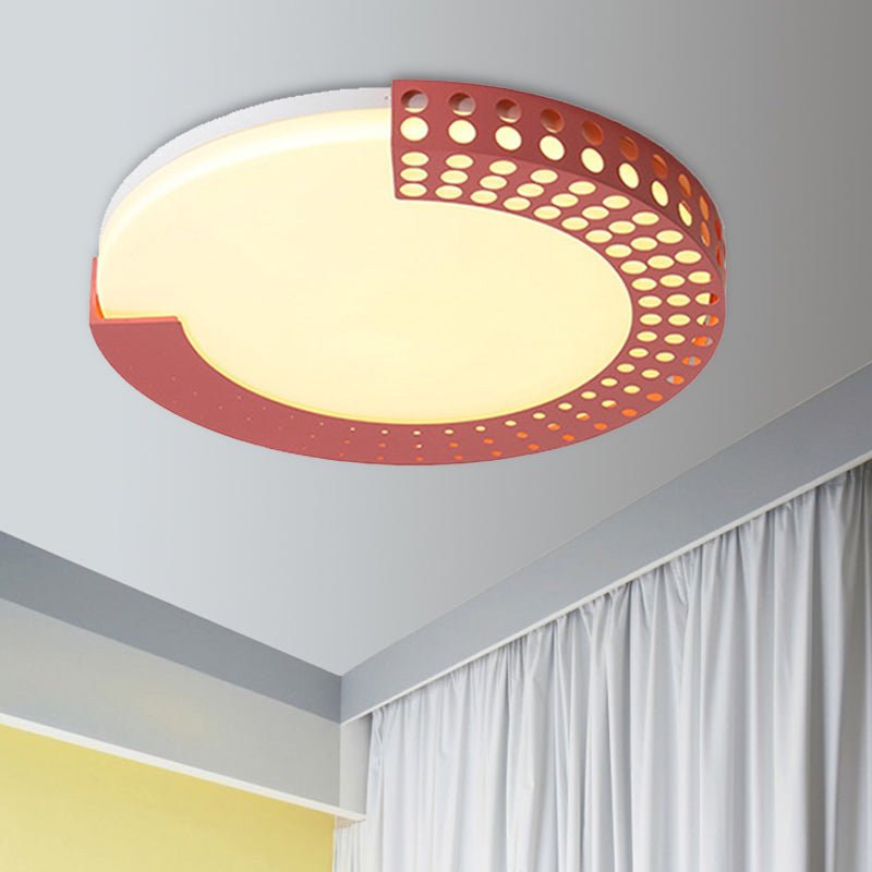 Modern Circle Ceiling Mount Light with Dot Half-Ring Acrylic LED Ceiling Lamp for Baby Room Clearhalo 'Ceiling Lights' 'Close To Ceiling Lights' 'Close to ceiling' Lighting' 345579