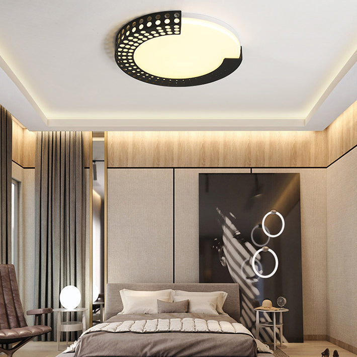 Modern Circle Ceiling Mount Light with Dot Half-Ring Acrylic LED Ceiling Lamp for Baby Room Clearhalo 'Ceiling Lights' 'Close To Ceiling Lights' 'Close to ceiling' Lighting' 345586