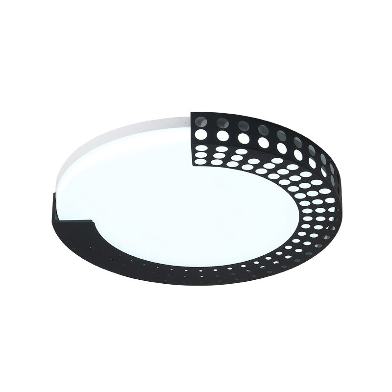 Modern Circle Ceiling Mount Light with Dot Half-Ring Acrylic LED Ceiling Lamp for Baby Room Clearhalo 'Ceiling Lights' 'Close To Ceiling Lights' 'Close to ceiling' Lighting' 345588