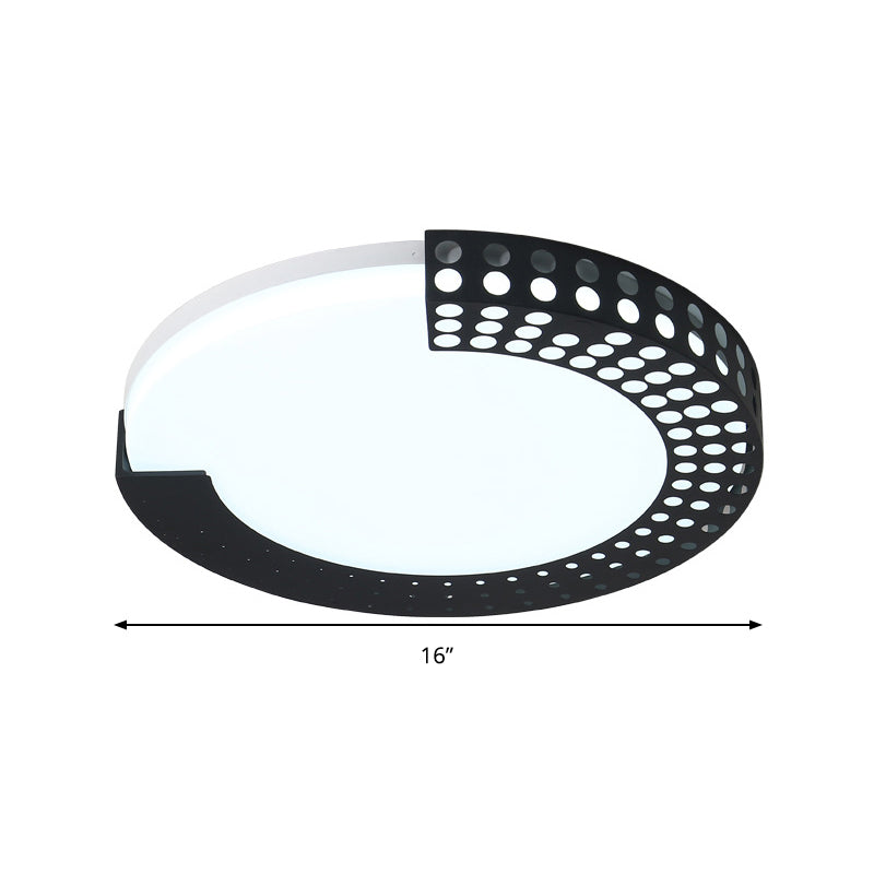 Modern Circle Ceiling Mount Light with Dot Half-Ring Acrylic LED Ceiling Lamp for Baby Room Clearhalo 'Ceiling Lights' 'Close To Ceiling Lights' 'Close to ceiling' Lighting' 345589