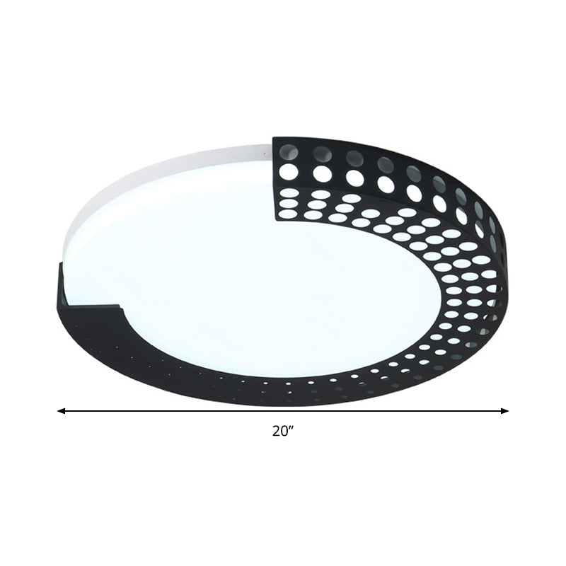 Modern Circle Ceiling Mount Light with Dot Half-Ring Acrylic LED Ceiling Lamp for Baby Room Clearhalo 'Ceiling Lights' 'Close To Ceiling Lights' 'Close to ceiling' Lighting' 345590