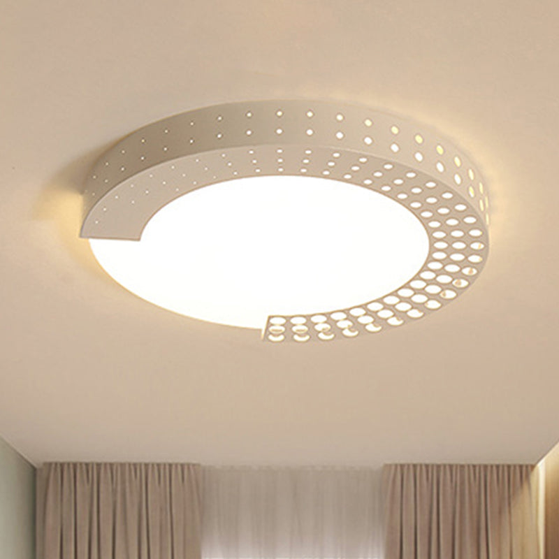 Modern Circle Ceiling Mount Light with Dot Half-Ring Acrylic LED Ceiling Lamp for Baby Room Clearhalo 'Ceiling Lights' 'Close To Ceiling Lights' 'Close to ceiling' Lighting' 345592