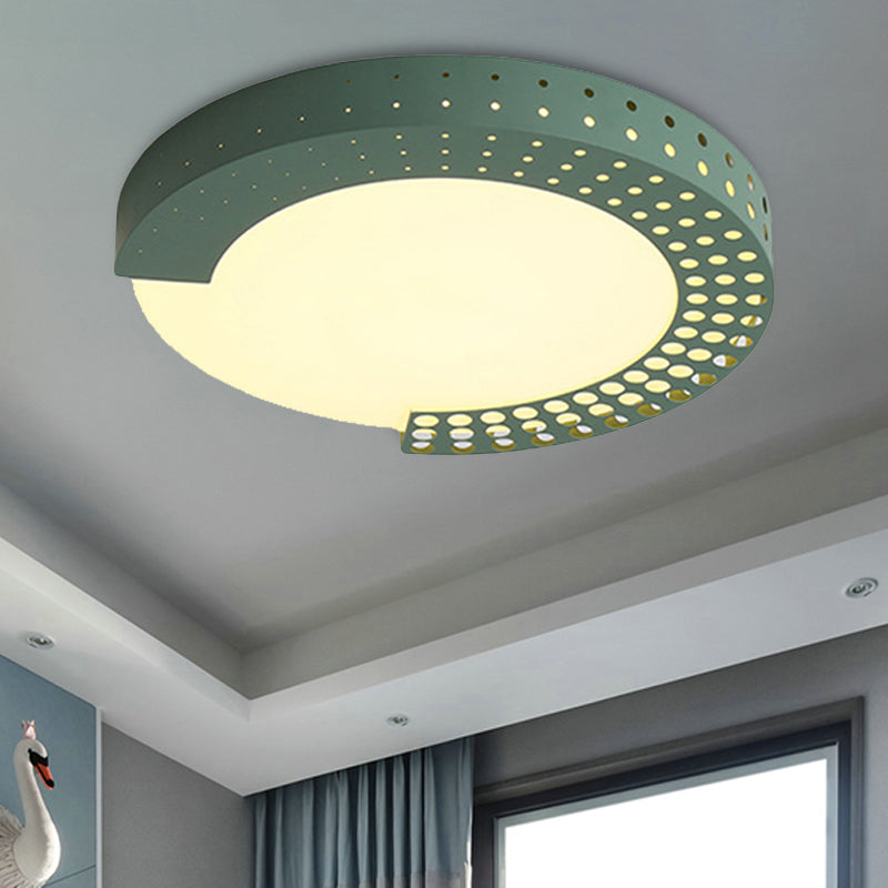 Modern Circle Ceiling Mount Light with Dot Half-Ring Acrylic LED Ceiling Lamp for Baby Room Clearhalo 'Ceiling Lights' 'Close To Ceiling Lights' 'Close to ceiling' Lighting' 345598