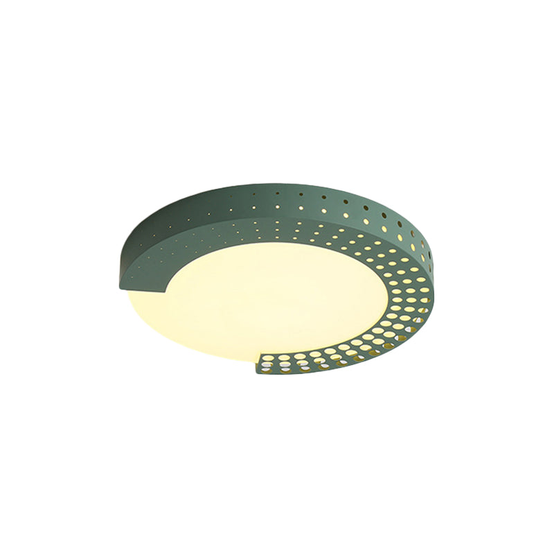 Modern Circle Ceiling Mount Light with Dot Half-Ring Acrylic LED Ceiling Lamp for Baby Room Clearhalo 'Ceiling Lights' 'Close To Ceiling Lights' 'Close to ceiling' Lighting' 345600