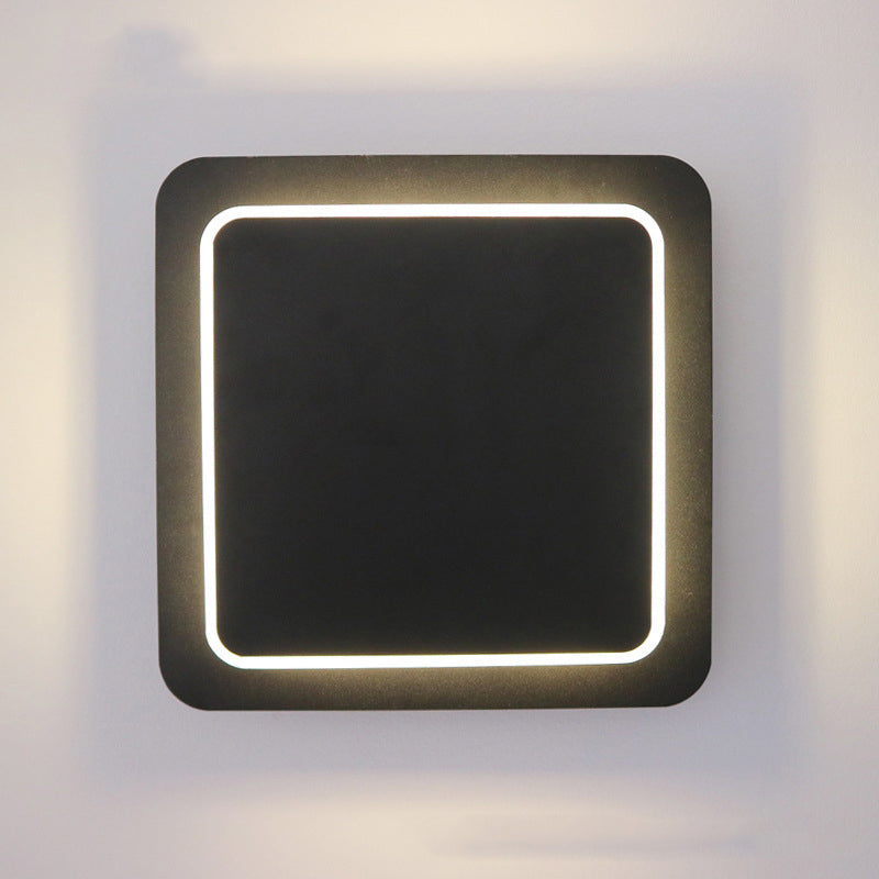 Modern Style Wall Light Square Shape Acrylic LED Sconce Light for Stair Dining Room Black Clearhalo 'Wall Lamps & Sconces' 'Wall Lights' Lighting' 35373