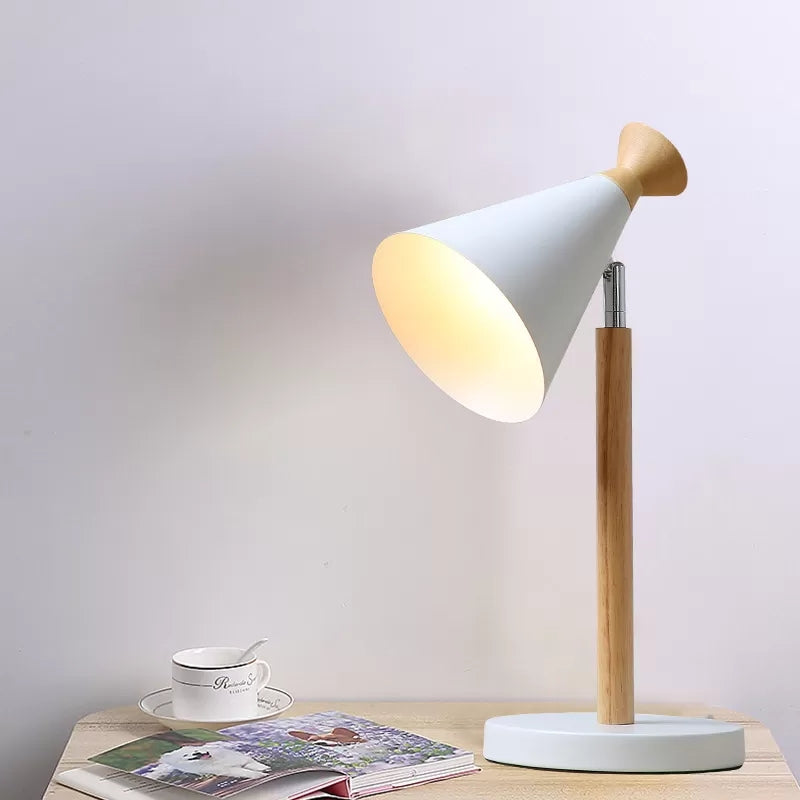 Macaron Style Cone Desk Light Metal 1 Light Candy Colored Study Light for Dormitory Clearhalo 'Lamps' 'Table Lamps' Lighting' 35902