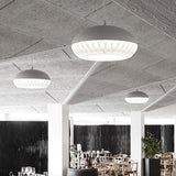 Metal Dome Pendant Light Fixture Modernism 1 Bulb White/Black Down Lighting for Restaurant Clearhalo 'Ceiling Lights' 'Modern Pendants' 'Modern' 'Pendant Lights' 'Pendants' Lighting' 359432