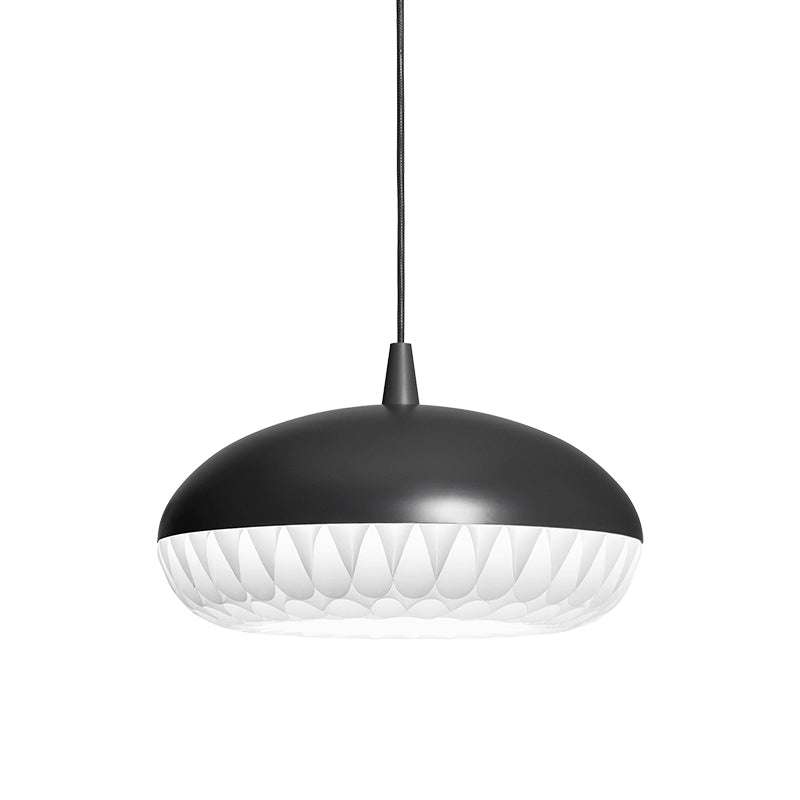 Metal Dome Pendant Light Fixture Modernism 1 Bulb White/Black Down Lighting for Restaurant Clearhalo 'Ceiling Lights' 'Modern Pendants' 'Modern' 'Pendant Lights' 'Pendants' Lighting' 359436