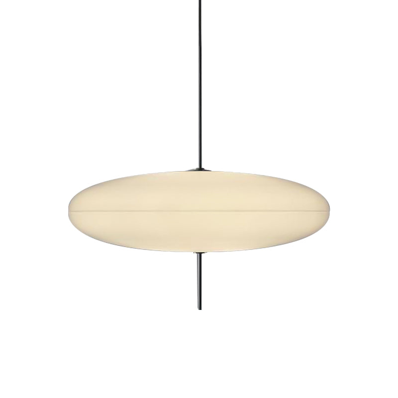 Modernism Circular Ceiling Pendant White Glass 1 Bulb Dining Room Hanging Light Kit Clearhalo 'Ceiling Lights' 'Glass shade' 'Glass' 'Modern Pendants' 'Modern' 'Pendant Lights' 'Pendants' Lighting' 359574