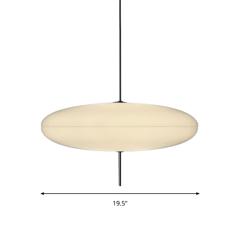 Modernism Circular Ceiling Pendant White Glass 1 Bulb Dining Room Hanging Light Kit Clearhalo 'Ceiling Lights' 'Glass shade' 'Glass' 'Modern Pendants' 'Modern' 'Pendant Lights' 'Pendants' Lighting' 359576