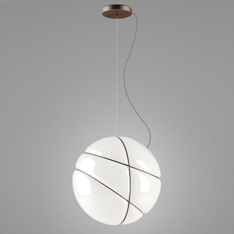 Global Ceiling Light Modernist White Glass 1 Bulb Dining Room Pendant Lighting Clearhalo 'Ceiling Lights' 'Glass shade' 'Glass' 'Modern Pendants' 'Modern' 'Pendant Lights' 'Pendants' Lighting' 359580