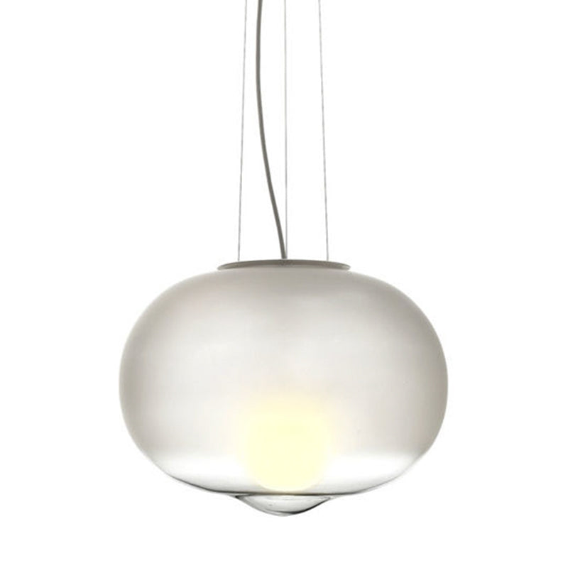 White Glass Orb Ceiling Lamp Contemporary 1 Head Pendant Light Fixture for Kitchen, 12.5"/17" Wide Clearhalo 'Ceiling Lights' 'Chandeliers' 'Glass shade' 'Glass' 'Modern Pendants' 'Modern' 'Pendant Lights' 'Pendants' Lighting' 359598