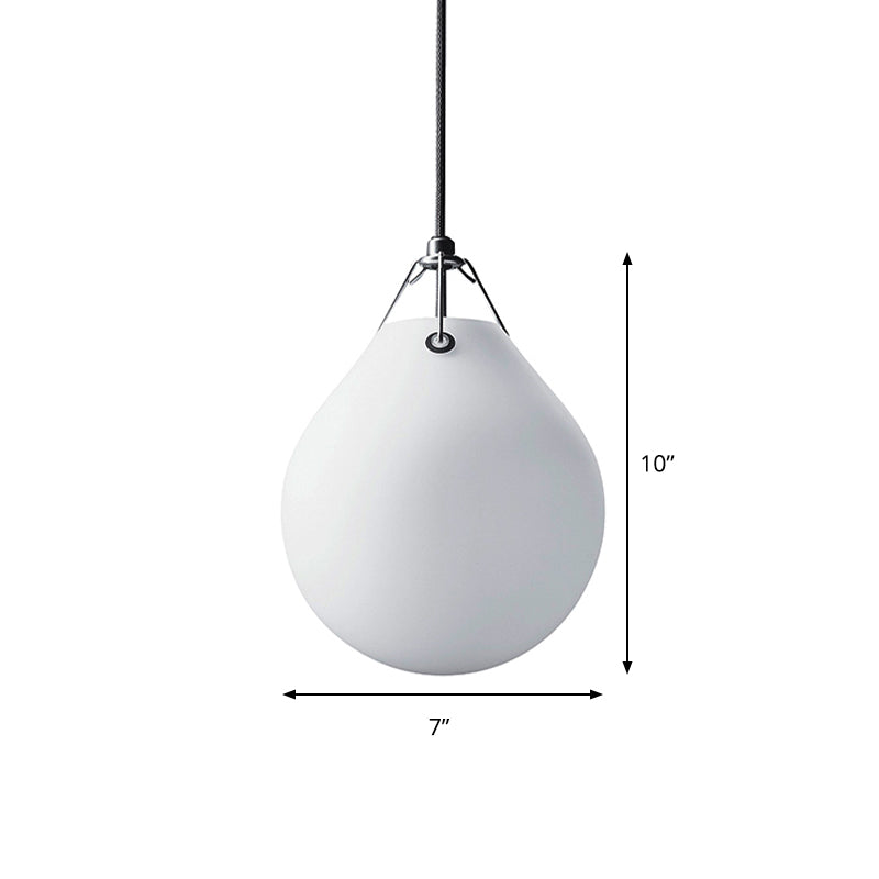 Minimalism Sphere Suspension Light White Glass 1 Head 7"/10" Wide Restaurant Pendant Lighting Clearhalo 'Ceiling Lights' 'Glass shade' 'Glass' 'Modern Pendants' 'Modern' 'Pendant Lights' 'Pendants' Lighting' 359605