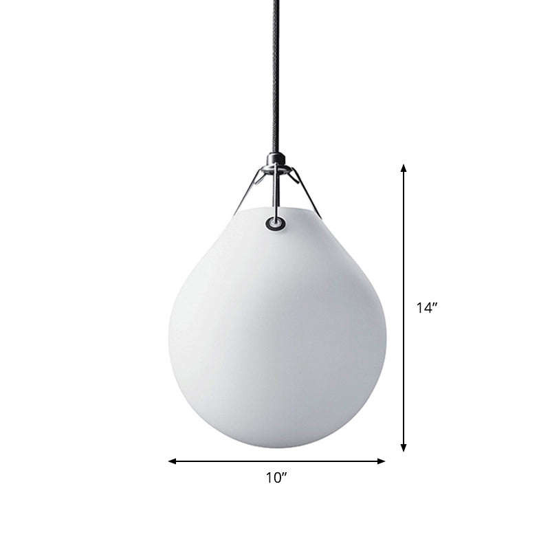 Minimalism Sphere Suspension Light White Glass 1 Head 7"/10" Wide Restaurant Pendant Lighting Clearhalo 'Ceiling Lights' 'Glass shade' 'Glass' 'Modern Pendants' 'Modern' 'Pendant Lights' 'Pendants' Lighting' 359606