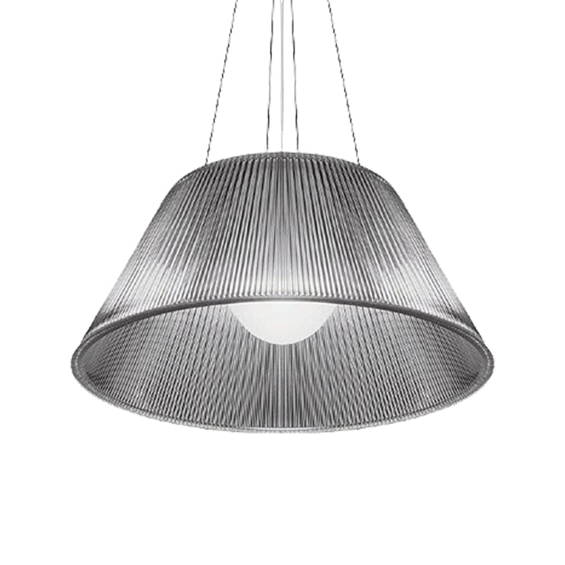 1 Light Restaurant Pendant Lamp Contemporary Hanging Ceiling Light with Cone Clear Glass Shade, 13"/19.5" Dia Clearhalo 'Ceiling Lights' 'Close To Ceiling Lights' 'Glass shade' 'Glass' 'Modern Pendants' 'Modern' 'Pendant Lights' 'Pendants' Lighting' 359649