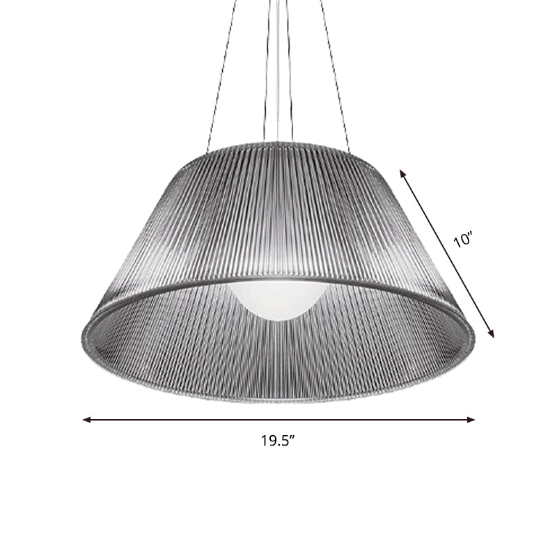 1 Light Restaurant Pendant Lamp Contemporary Hanging Ceiling Light with Cone Clear Glass Shade, 13"/19.5" Dia Clearhalo 'Ceiling Lights' 'Close To Ceiling Lights' 'Glass shade' 'Glass' 'Modern Pendants' 'Modern' 'Pendant Lights' 'Pendants' Lighting' 359651