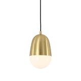 Metal Pill Hanging Lamp Minimalism 1 Bulb Brass Pendant Ceiling Light for Bedroom Clearhalo 'Ceiling Lights' 'Modern Pendants' 'Modern' 'Pendant Lights' 'Pendants' Lighting' 359670