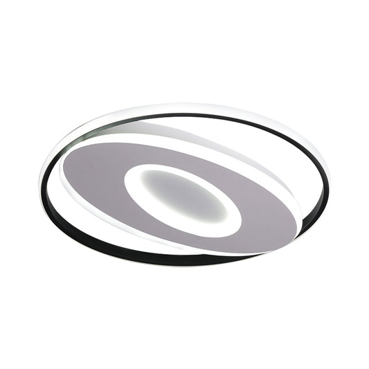 16"/19.5"/23.5" Oval Flush Mount Lights Modern Acrylic Unique Ceiling Light Fixture in Warm/White Clearhalo 'Ceiling Lights' 'Close To Ceiling Lights' 'Close to ceiling' 'Flush mount' Lighting' 360118